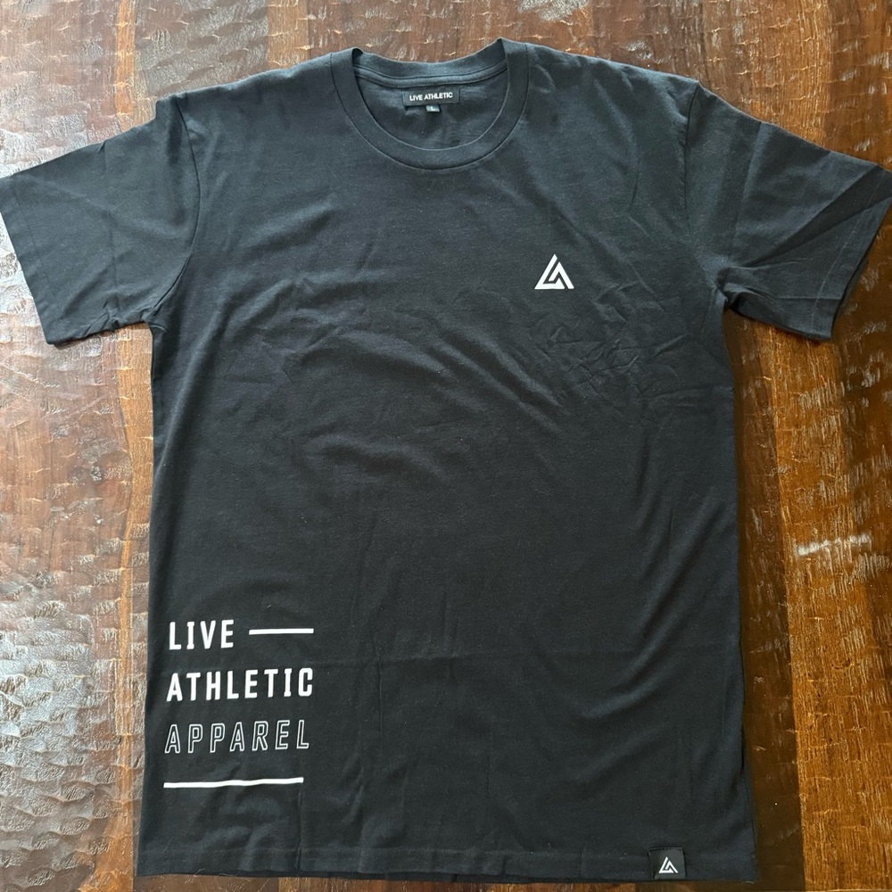Men’s Live Athletic Black Tee
